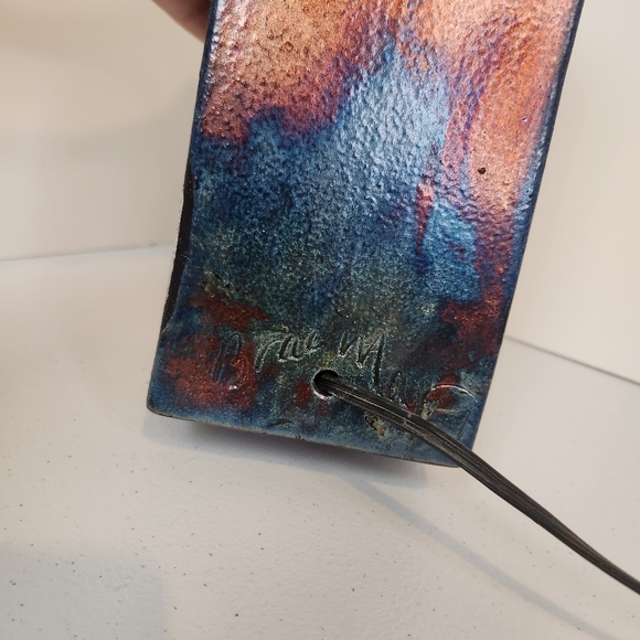 Braemar Pottery Coombs Vancouver Island Irridescent Cat Pottery Lamp Cats 1990s - Picture 8 of 13